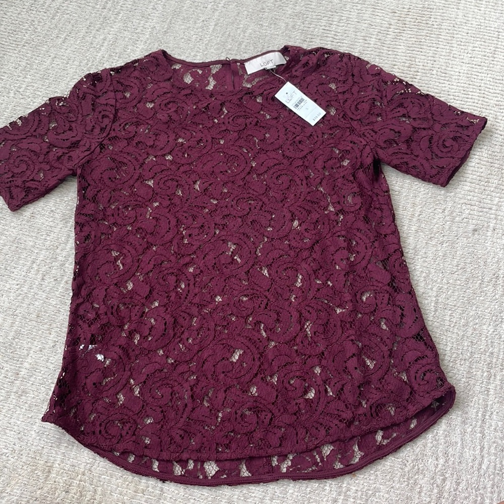 Lace Maroon Loft Top